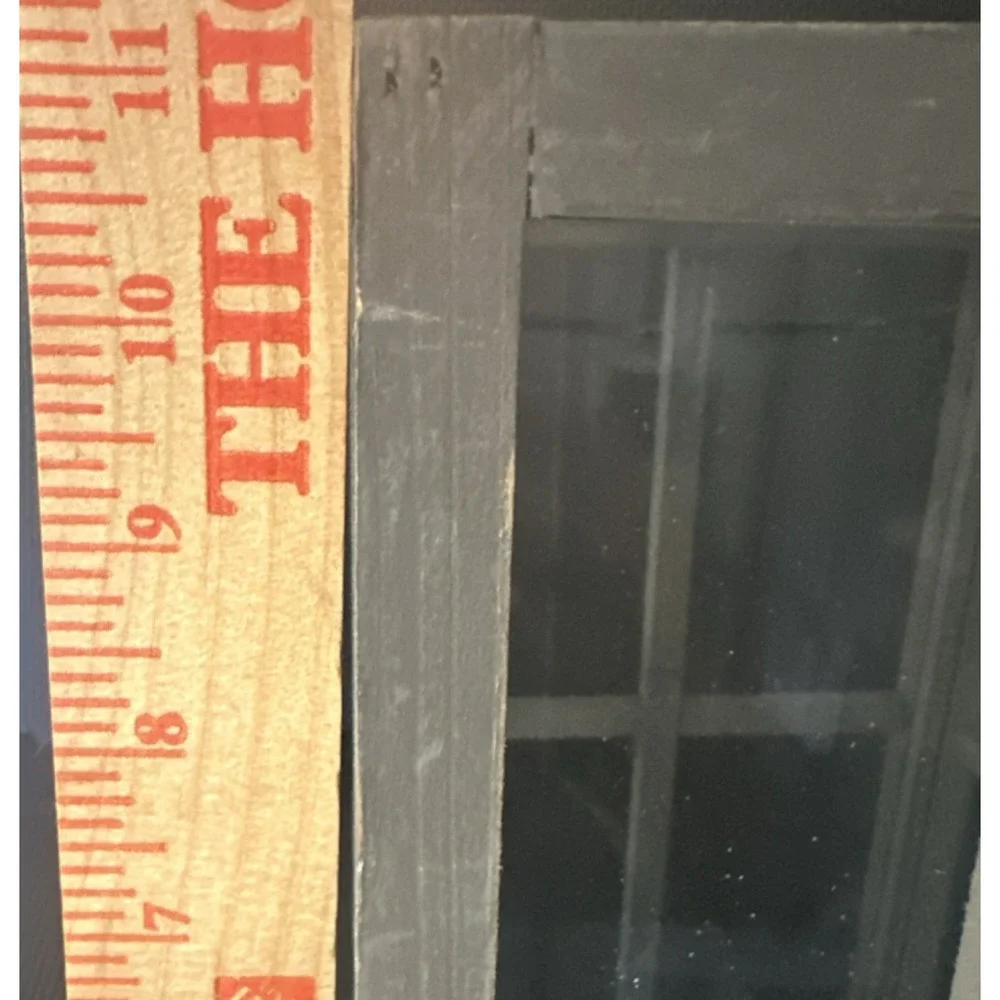 Rustic Gray Hanging Wooden & Glass Lantern, Medium Rectangle, Matte Finish